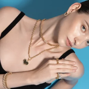 YELLOW GOLD SLINKEE BANGLE>Boochier New
