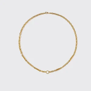 YELLOW GOLD SLINKEE CLIP NECKLACE>Boochier Hot