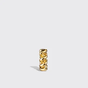 YELLOW GOLD SLINKEE HUGGIE EARRINGS>Boochier Hot