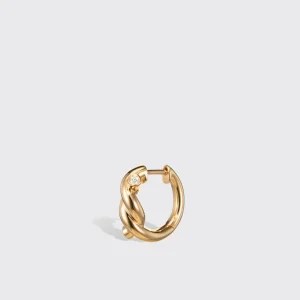 YELLOW GOLD SMALL TIES EARRINGS>Boochier Best