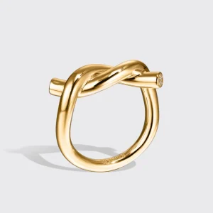 YELLOW GOLD TIES RING>Boochier Clearance