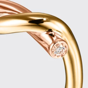 YELLOW GOLD-ROSE GOLD TIES RING>Boochier Sale