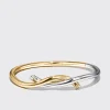 YELLOW GOLD-WHITE GOLD TIES BANGLE>Boochier Best